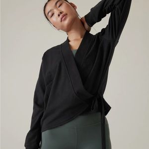 Athleta Retroterry Wrap Sweatshirt- small